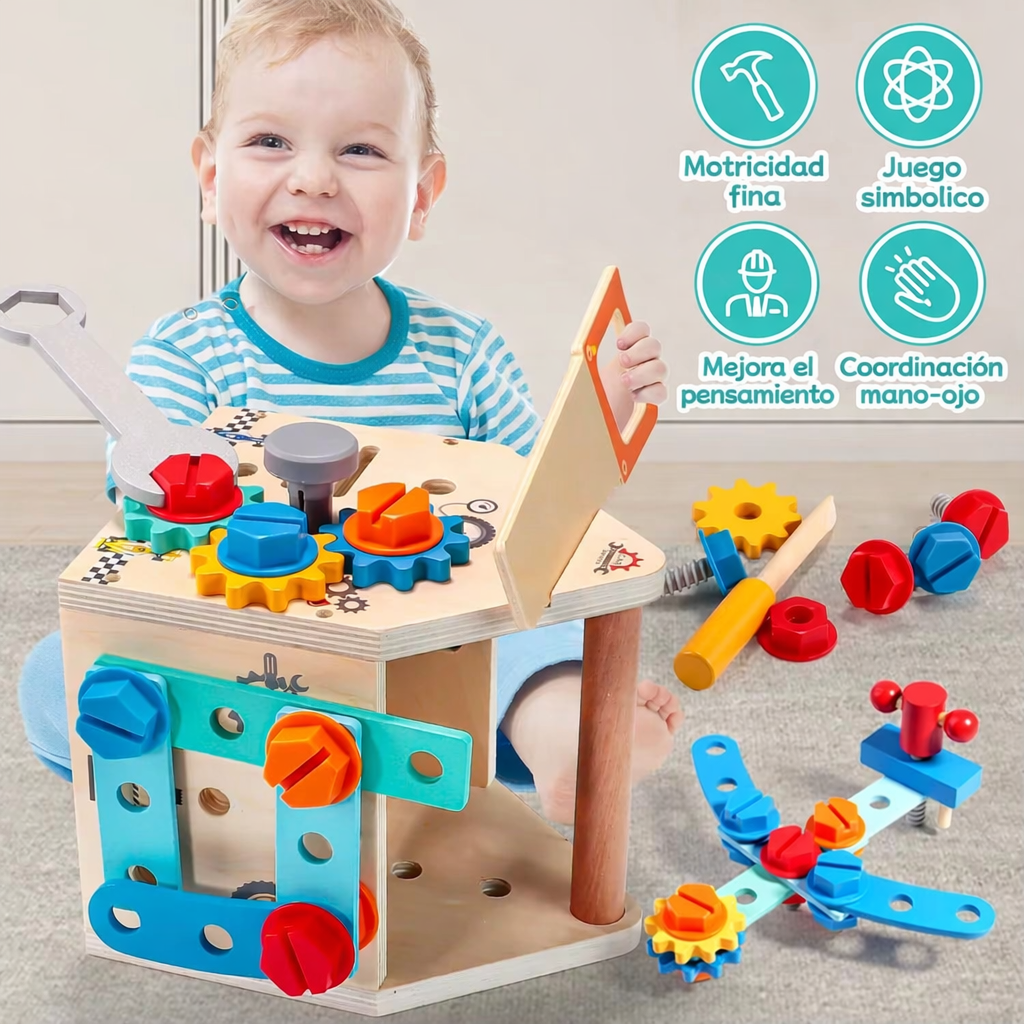 Caja Montessori de Herramientas en Madera