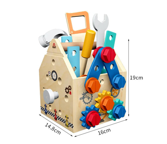 Caja Montessori de Herramientas en Madera