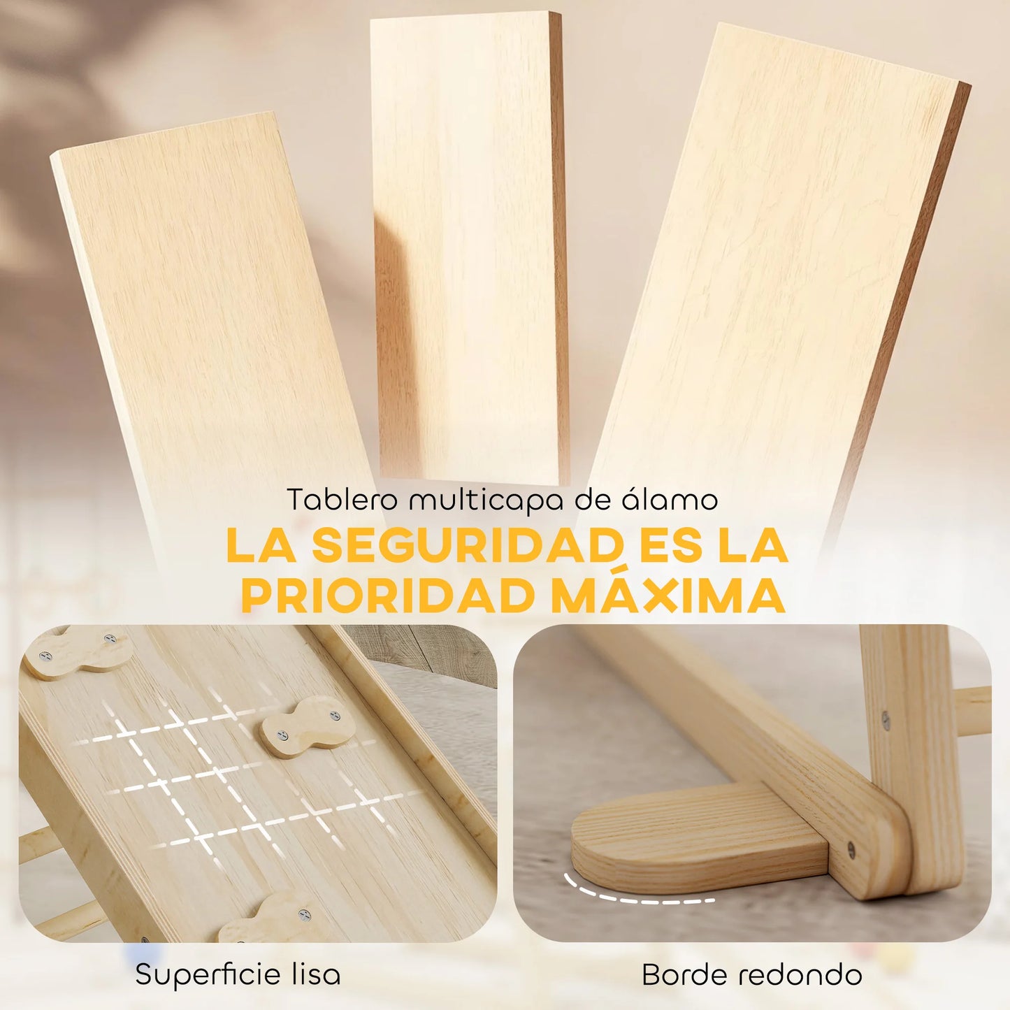 Juguete Montessori de Escalada 6 en 1 con Plataforma y Aros