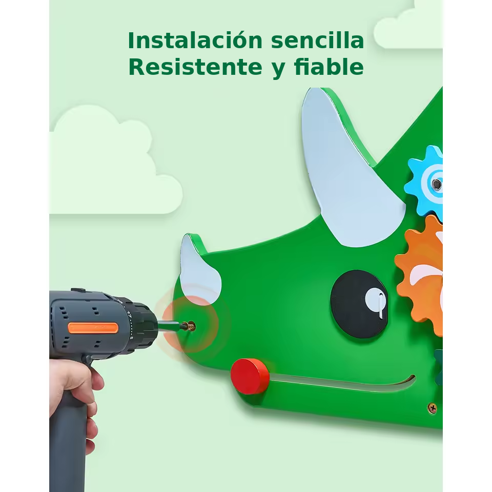 Panel Sensorial Montessori Dinosaurio – Centro Educativo de Desarrollo Integral 11 en 1
