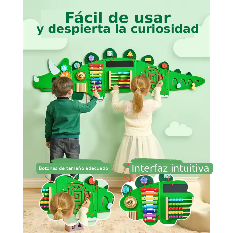Panel Sensorial Montessori Dinosaurio – Centro Educativo de Desarrollo Integral 11 en 1
